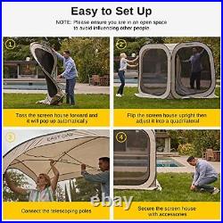 Screen House Tent Pop-Up, Portable Screen Room Canopy Instant Screen Tent 6 x
