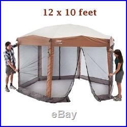 Screened Canopy Gazebo Pop Up Tent Instant Shelter Camping Backyard Mosquito Bar