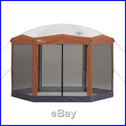 Screened Canopy Hex Instant Gazebo Camping Tent Shelter Shade House Bugs New