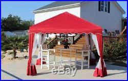 Screened In Tent Outdoor Gazebos And Canopies Party Canopy Shelter Red 10 X 10