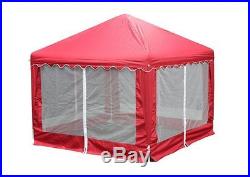 Screened In Tent Outdoor Gazebos And Canopies Party Canopy Shelter Red 10 X 10