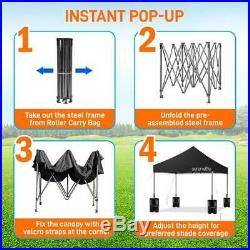 SereneLife SLGZ10BA Waterproof Pop Up Tent Commercial Instant Shelter 10 x 10 ft