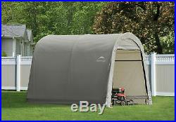 ShelterLogic 10' x 10' Shed-in-a-Box All Season Steel Metal Round Roof Outdoo