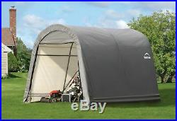 ShelterLogic 10' x 10' Shed-in-a-Box All Season Steel Metal Round Roof Outdoo