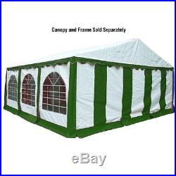 ShelterLogic 20'x20' Party Tent Enclosure Kit in Green and White