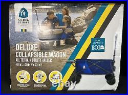 Sierra Designs 90441921T Deluxe Collapsible Wagon in Blue New Factory Sealed