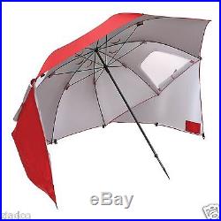 Sport-Brella 8' Wide Portable Sun Weather Shelter Beach Camping Umbrella Red