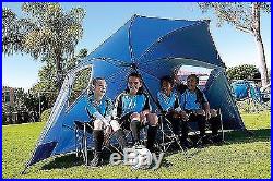 Sport-Brella Portable All-Weather Sun Umbrella 8-Foot Canopy Blue Waterproof NEW