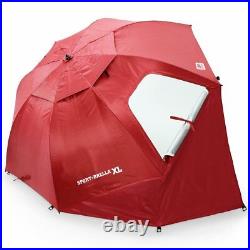 Sport Brella Umbrella Superbrella Beach Red Wide Sun Protection XL 9 Feet NEW