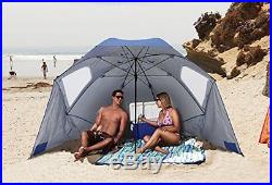 Sport-Brella XL Portable All-Weather and Sun Umbrella. 9-Foot Canopy. Blue