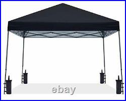 Stable Pop up Outdoor Canopy Tent, Black 10x10 black