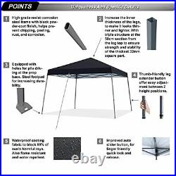 Stable Pop up Outdoor Canopy Tent, Black 10x10 black