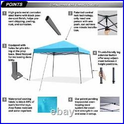 Stable Pop up Outdoor Canopy Tent, Sky Blue 12x12 sky blue