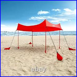 Sun Shade Canopy Lycra Portable Beach Tent Shelter With Upf 50+ Uv Protection Bu