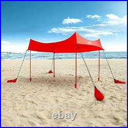 Sun Shade Canopy Portable Beach Tent Shelter with UPF 50 UV Protection