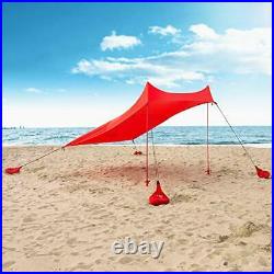 Sun Shade Canopy Portable Beach Tent Shelter with UPF 50 UV Protection
