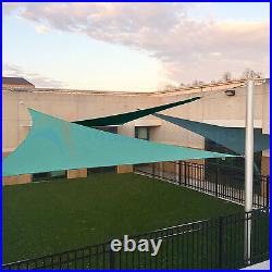 Sun Shade Sail Turquoise Right Triangle Permeable Canopy Lawn Patio With/6'' Kit