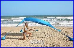Sun Shade Shelter Beach Sunshade And Gazebo Tent 210 X 210 With Sand Anchors