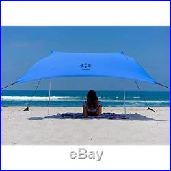 Sun Shelters Beach Tent With Sand Anchor, Portable Canopy Shelter, 7 X 7ft