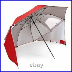 Sun Umbrella Beach Parasol UV Rays Soccer Football Red Camping Canopy Rain Wind
