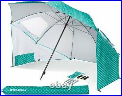 Sun Umbrella Large Turquoise Beach Parasol UV Soccer Football Big Camping Canopy