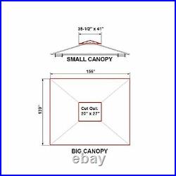 Sunjoy Replacement Gazebo Canopy 10 x 12 Regency II Classic Outdoor Patio Brown