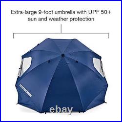 Sunshade Umbrella Beach Shelter for Sun and Rain Protection Outdoor 9-Foot, Blue