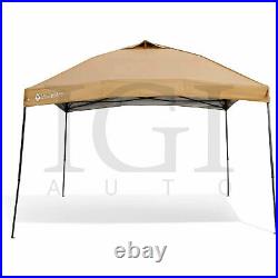 Tan 12'x12' Pop Up Canopy Height Adjustable Easy Setup Instant Shelter