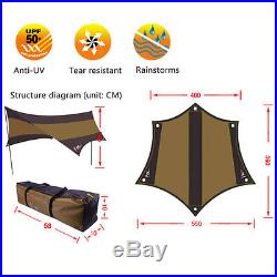 Tarp Rain Tent Camping Fly Shelter Waterproof Outdoor Sun Awning Shade Nylon New