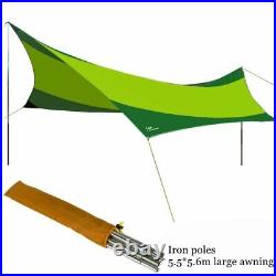 Tarp Tent Very large 550cm560cm Iron Poles UV Sun Shelter Camping Awning