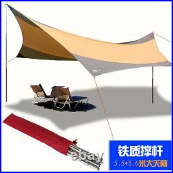 Tarp Tent Very large 550cm560cm Iron Poles UV Sun Shelter Camping Awning