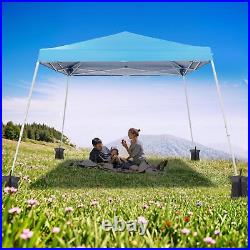 Telescoping Slant Leg Outdoor Pop Up Canopy Tent 10x10 Base 8x8 Top Portab