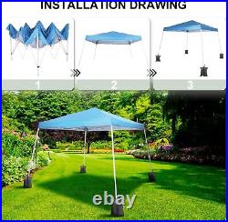 Telescoping Slant Leg Outdoor Pop Up Canopy Tent 10x10 Base 8x8 Top Portab