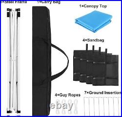 Telescoping Slant Leg Outdoor Pop Up Canopy Tent 10x10 Base 8x8 Top Portab