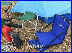 Tent, lanterns, folding chairs, folding shovel, machete, thermarest, ENTIRE LOT