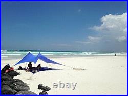 Tents Beach Tent with Sand Anchor Portable Canopy Sunshade Periwinkle Blue