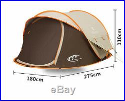 Thickening 3-4 Persons POP UP Family Outdoors Sandy Beach Leisure Camping Tent #
