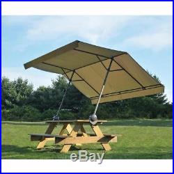 Tilt-Mount Canopy, Adjustable Height Quick Clamp Outdoor Polyester Tan Canopy