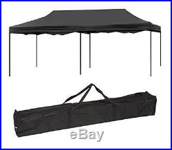 Trademark Innovations Collapsible Canopy with Carry Case, Black, 10 x 20-Foot