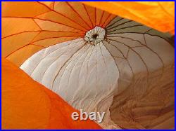 USAF 28' Diameter Orange/White/Tan/Green Circular Parachute Canopy (No Lines)