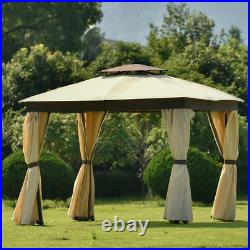 US Direct U-Style Gazebo Canopy Anti-Mosquito Uv-Proof Tent for Yard Garden Pa