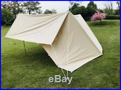 US Ship Outdoor Big Canvas Canopy 4x6m Family Sunshade Awning Tent For Barbecue