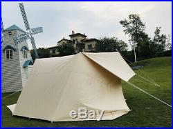 US Ship Outdoor Big Canvas Canopy 4x6m Family Sunshade Awning Tent For Barbecue