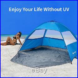 UV Sun Shelter Lightweight Beach Sun Shade Canopy Cabana Beach Tents 3-4 Person