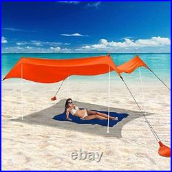 Uboway Beach Canopy UPF 50+ UV Protection Wind Resistant Portable Beach Shade
