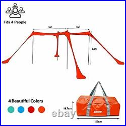 Uboway Beach Canopy UPF 50+ UV Protection Wind Resistant Portable Beach Shade