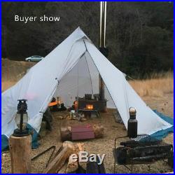 Ultralight Nylons Pyramid Tent Outdoor Camping 3-4 Person 20D Large Backpacking