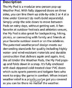 Under the Weather MyPod 1 Person Pop-up Weather Pod The Original, Patented black