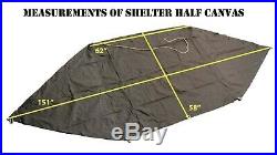 Us Military Issue Complete Shelter Half Pup Tent System 2 Halves Poles Stakes