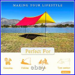 Utility Shade Portable Beach Tent Canopy with Poles Camping Hiking Picnic Fishing